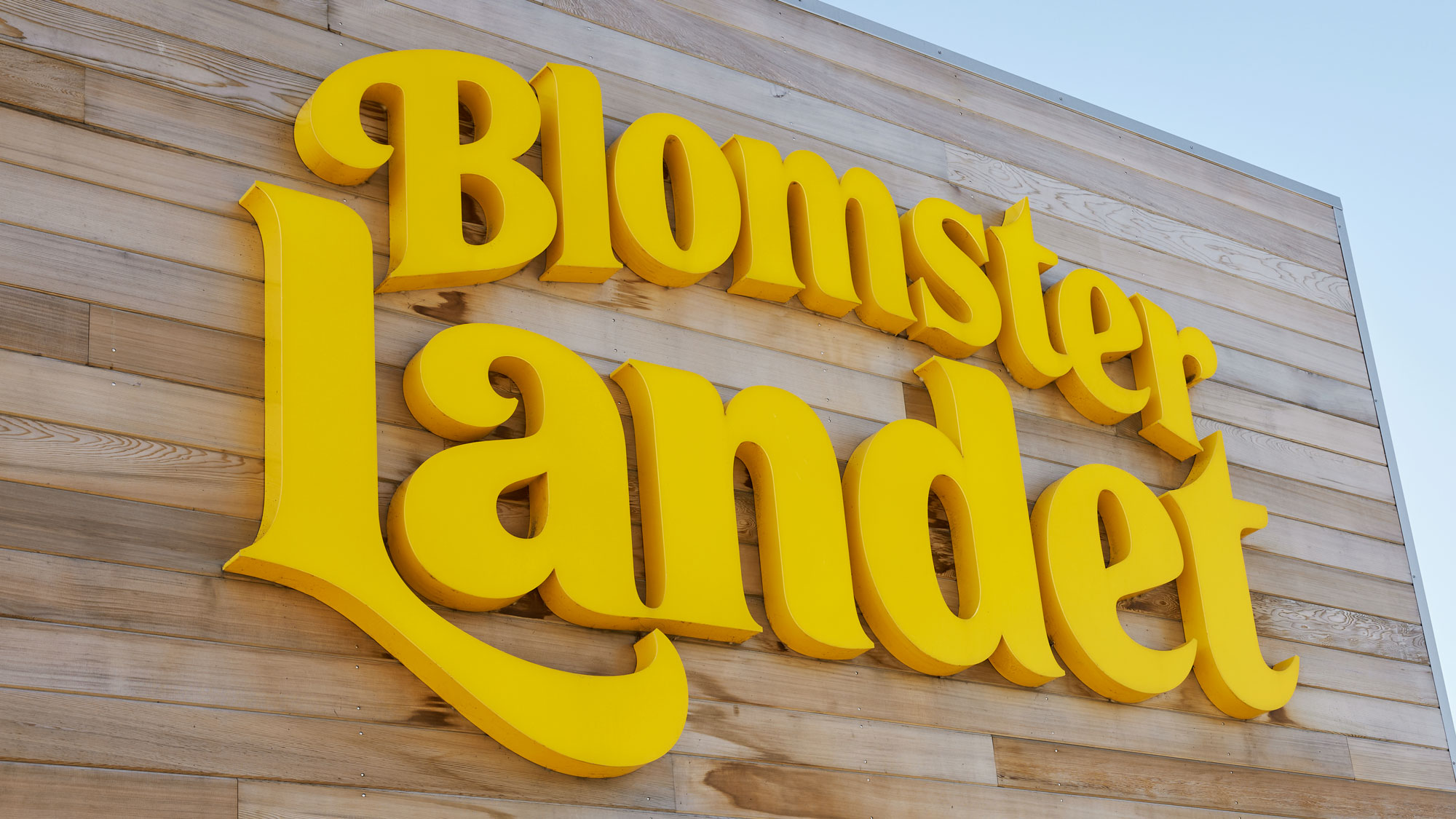 Blomsterlandet butiksskylt