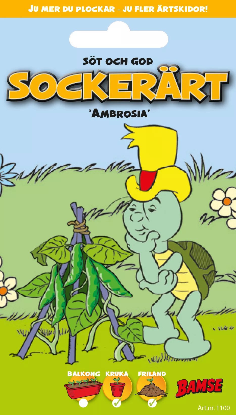 Bamsefrö Sockerärta ’Pea Ambrosia’