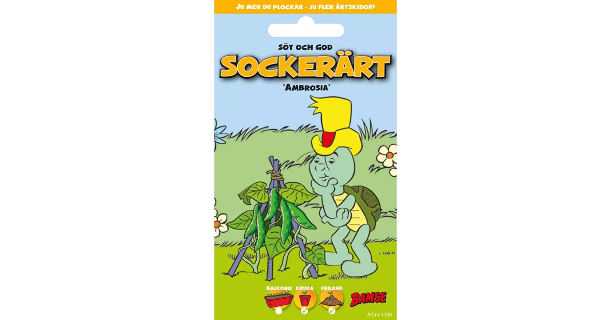 Bamsefrö Sockerärta ’Pea Ambrosia’