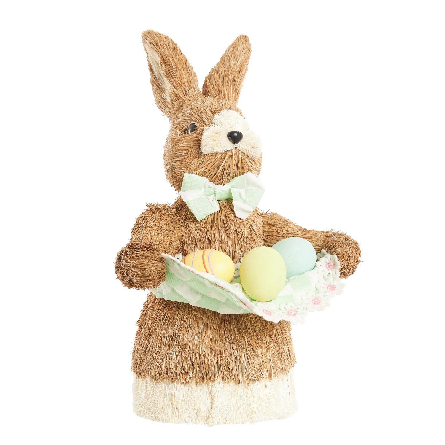 Påskhare med ägg Grön/Vit/Natur L:22 cm B:20 cm H:35 cm