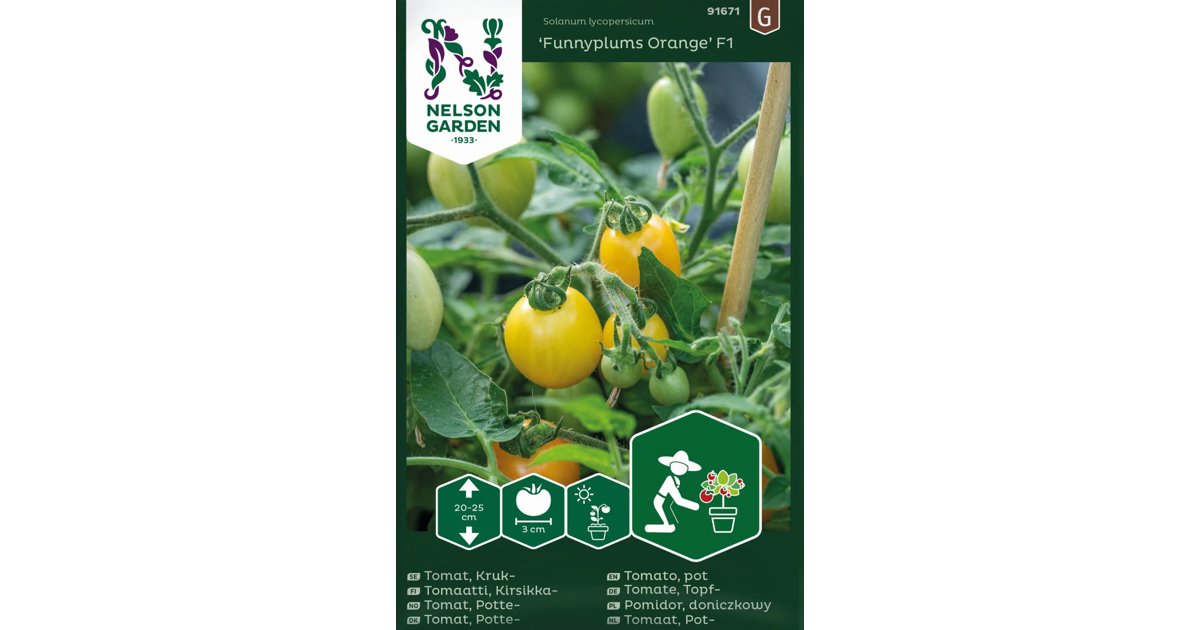 Körsbärstomat Funnyplums Orange F1
