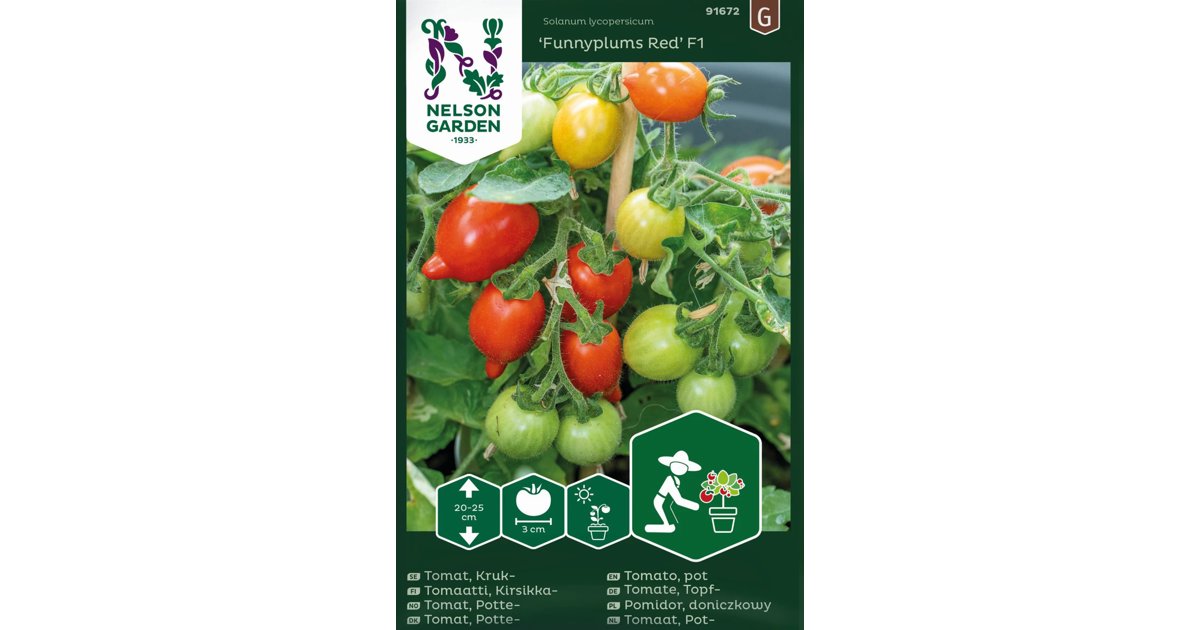 Körsbärstomat Funnyplums Red F1