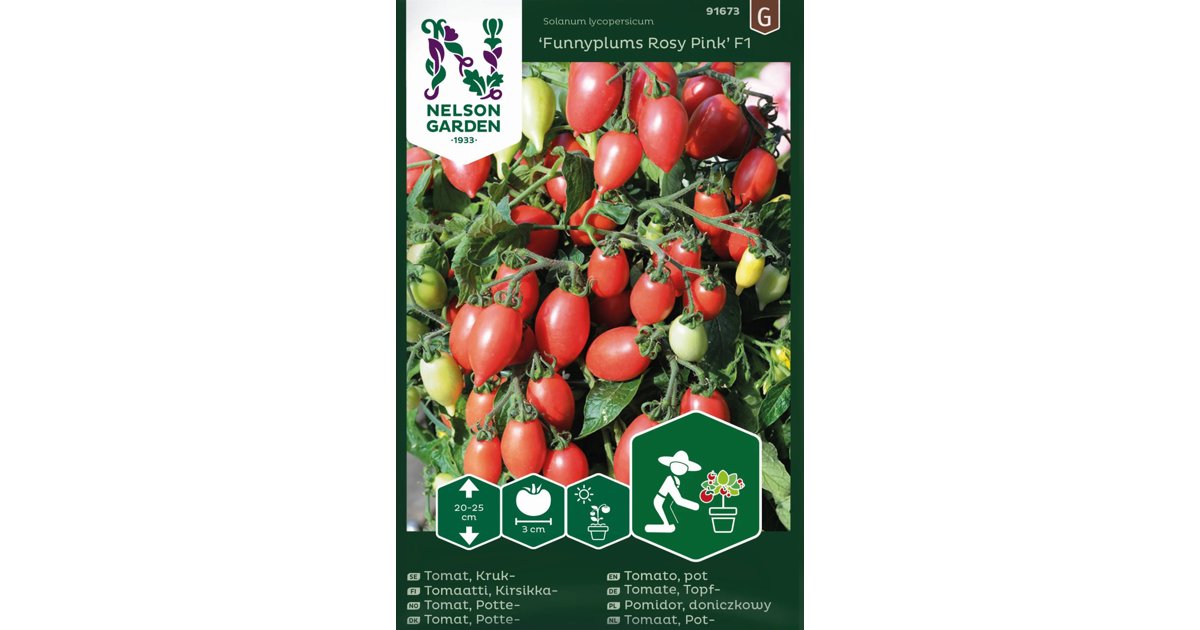 Körsbärstomat Funnyplums Rosy Pink F1