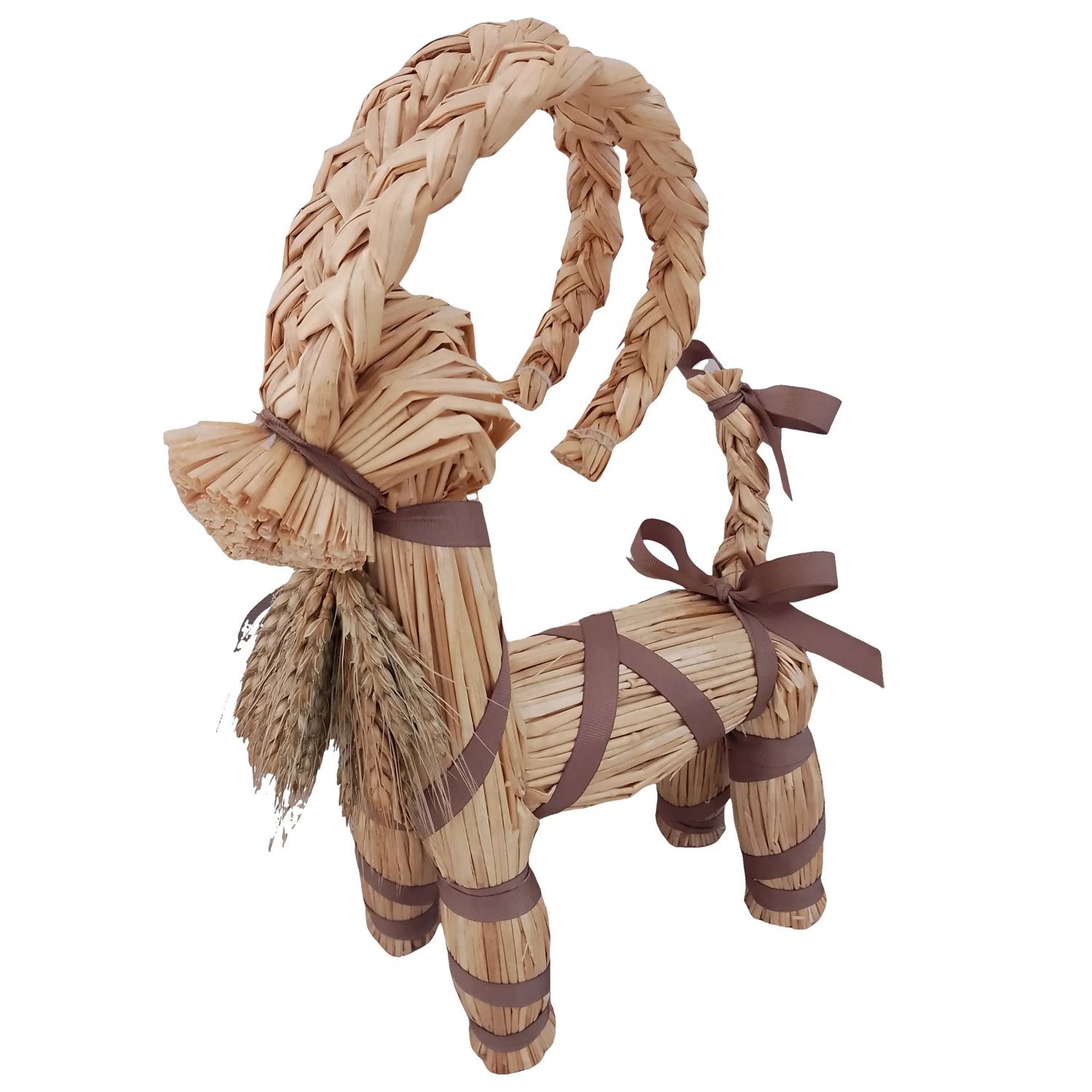 Halmbock/Julbock Brun/Natur D:23 cm B:9 cm H:30 cm