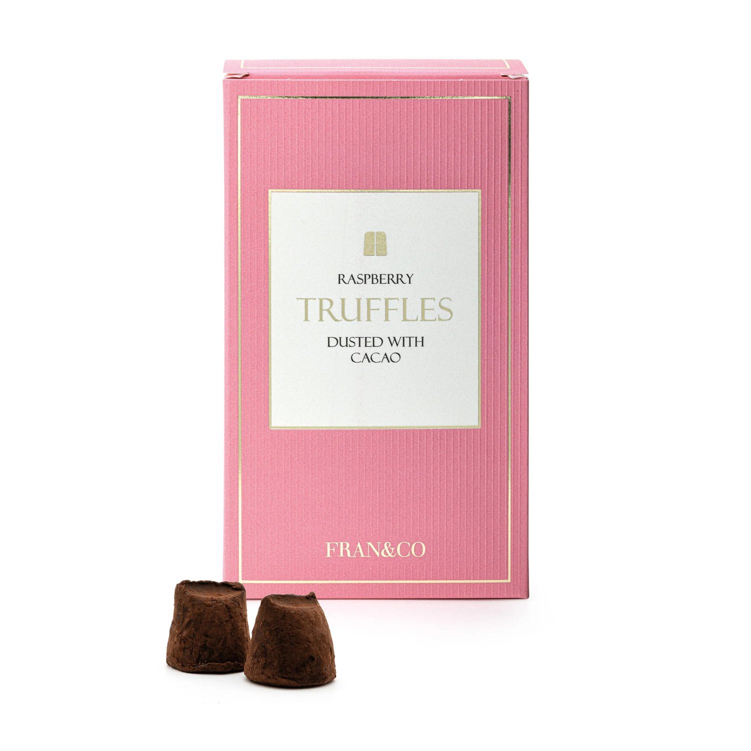 Truffle Raspberry Chokladtryfflar med hallon Rosa/Vit 100 g