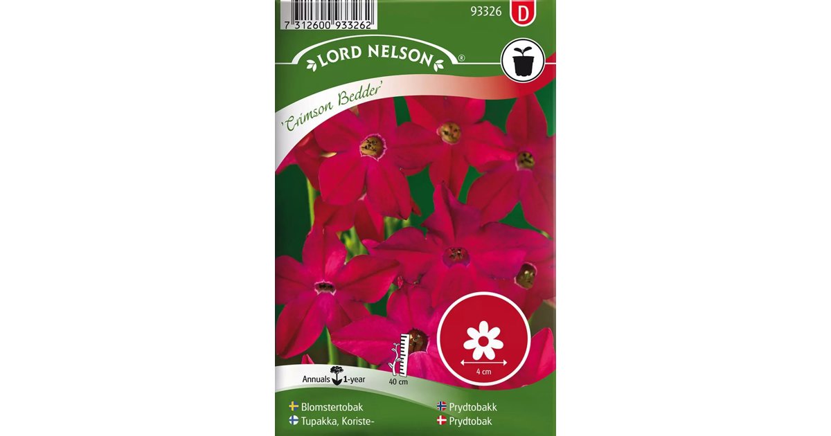 Blomstertobak Crimson Bedder