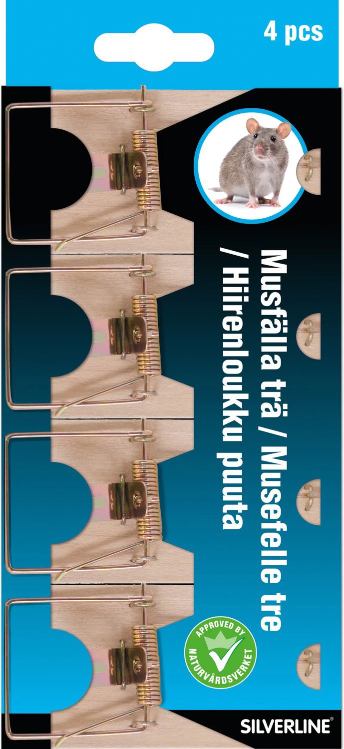 Musfälla Trä 4-Pack