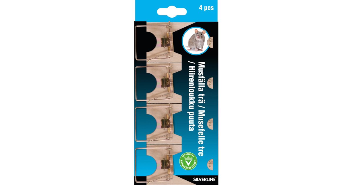 Musfälla Trä 4-Pack